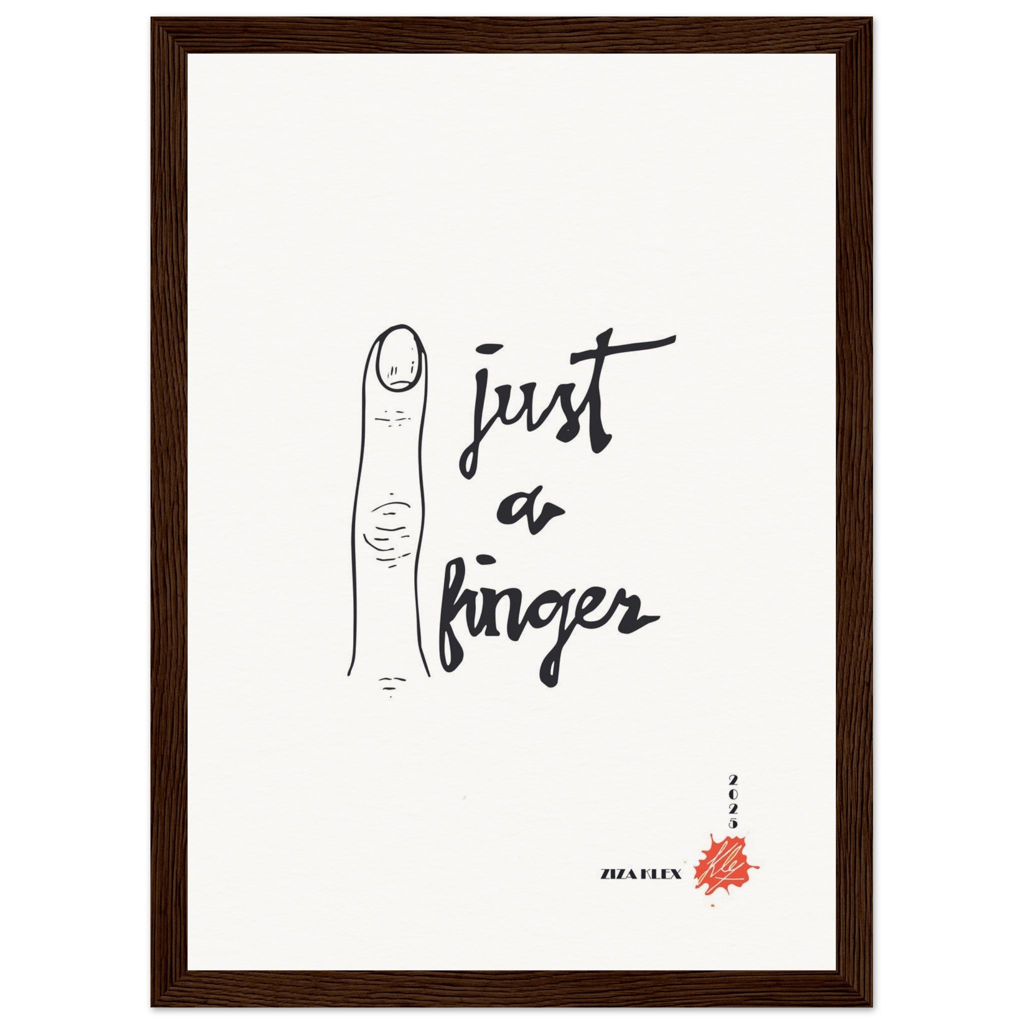 JUST A FINGER *white* - KLEX ART