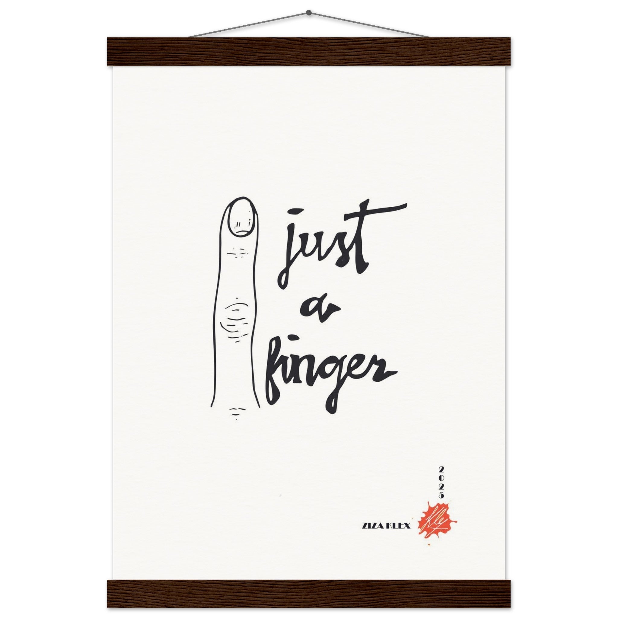 JUST A FINGER *white* - KLEX ART