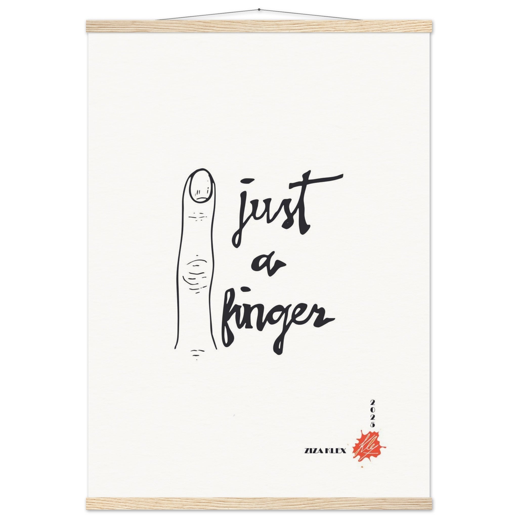 JUST A FINGER *white* - KLEX ART