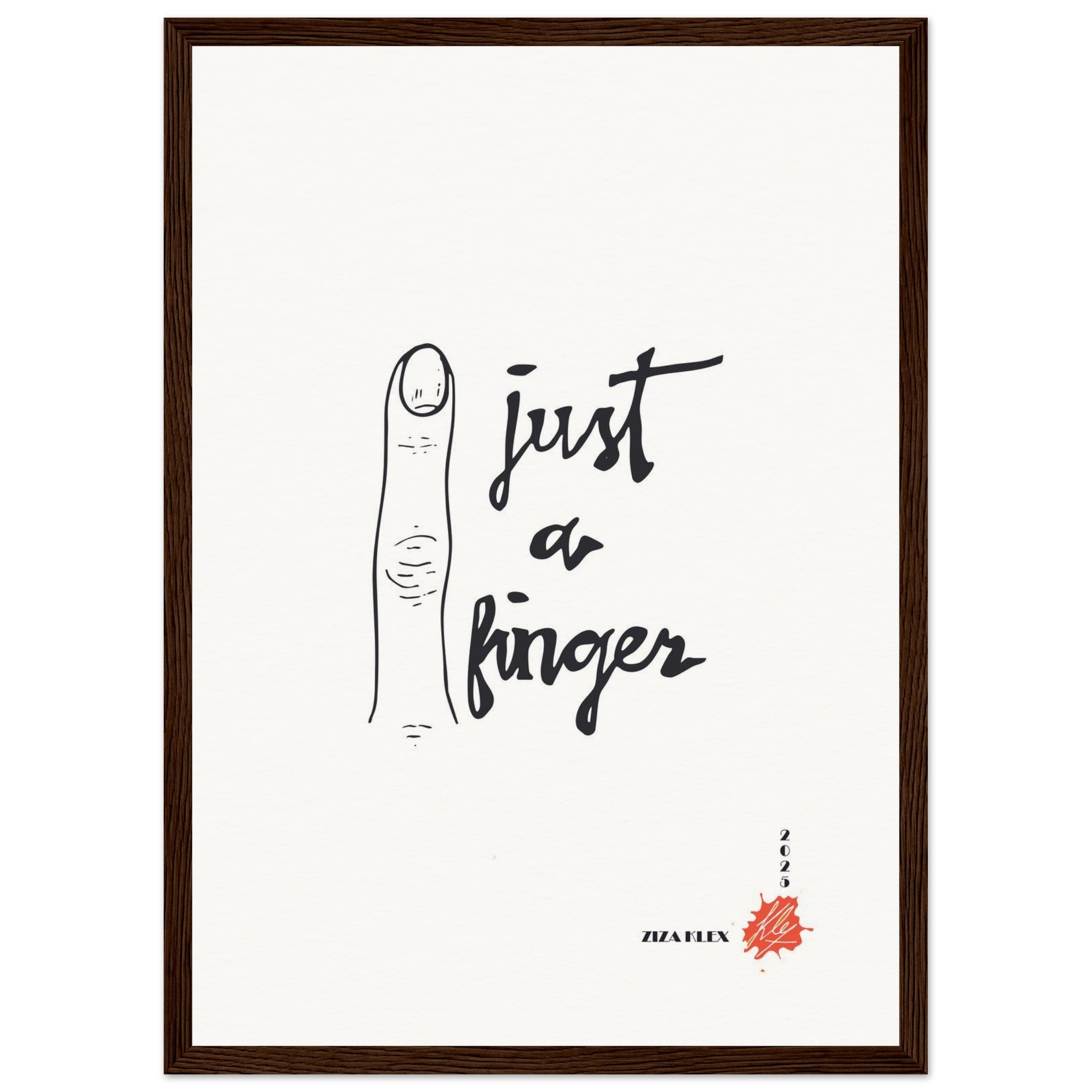 JUST A FINGER *white* - KLEX ART
