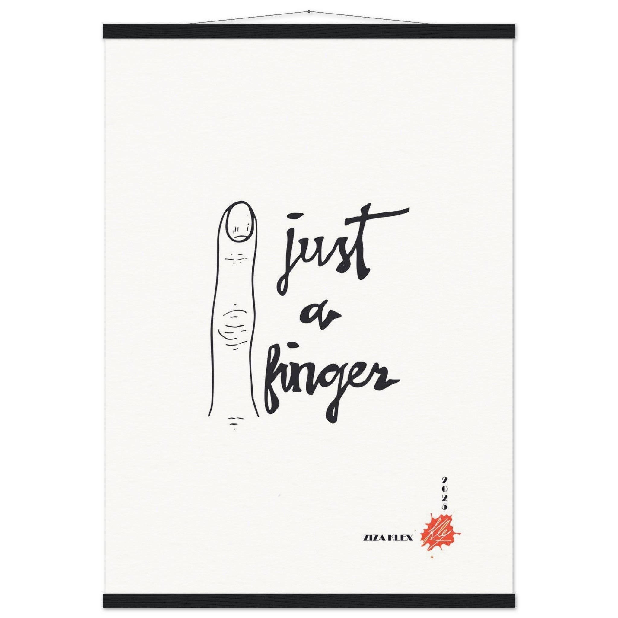 JUST A FINGER *white* - KLEX ART