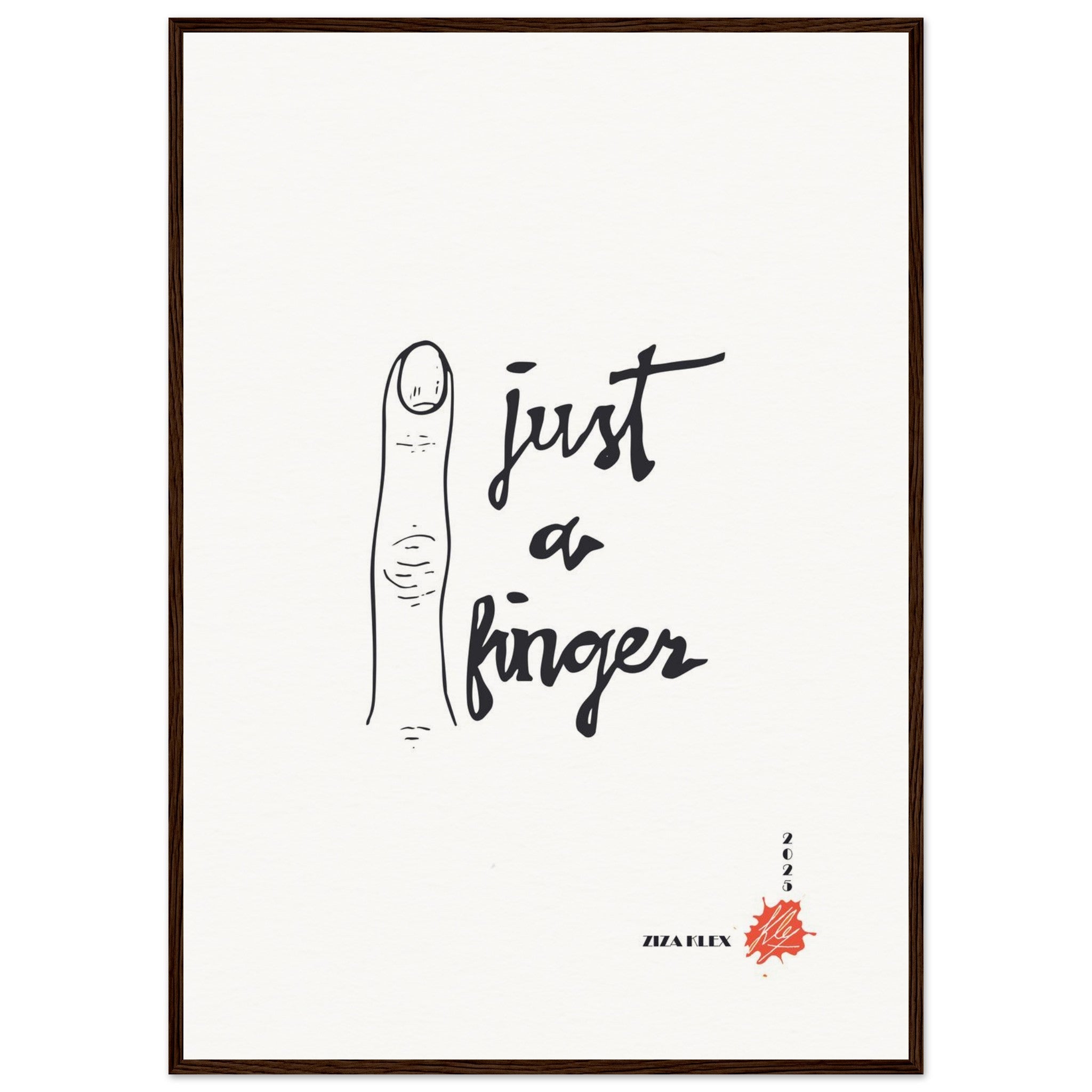 JUST A FINGER *white* - KLEX ART