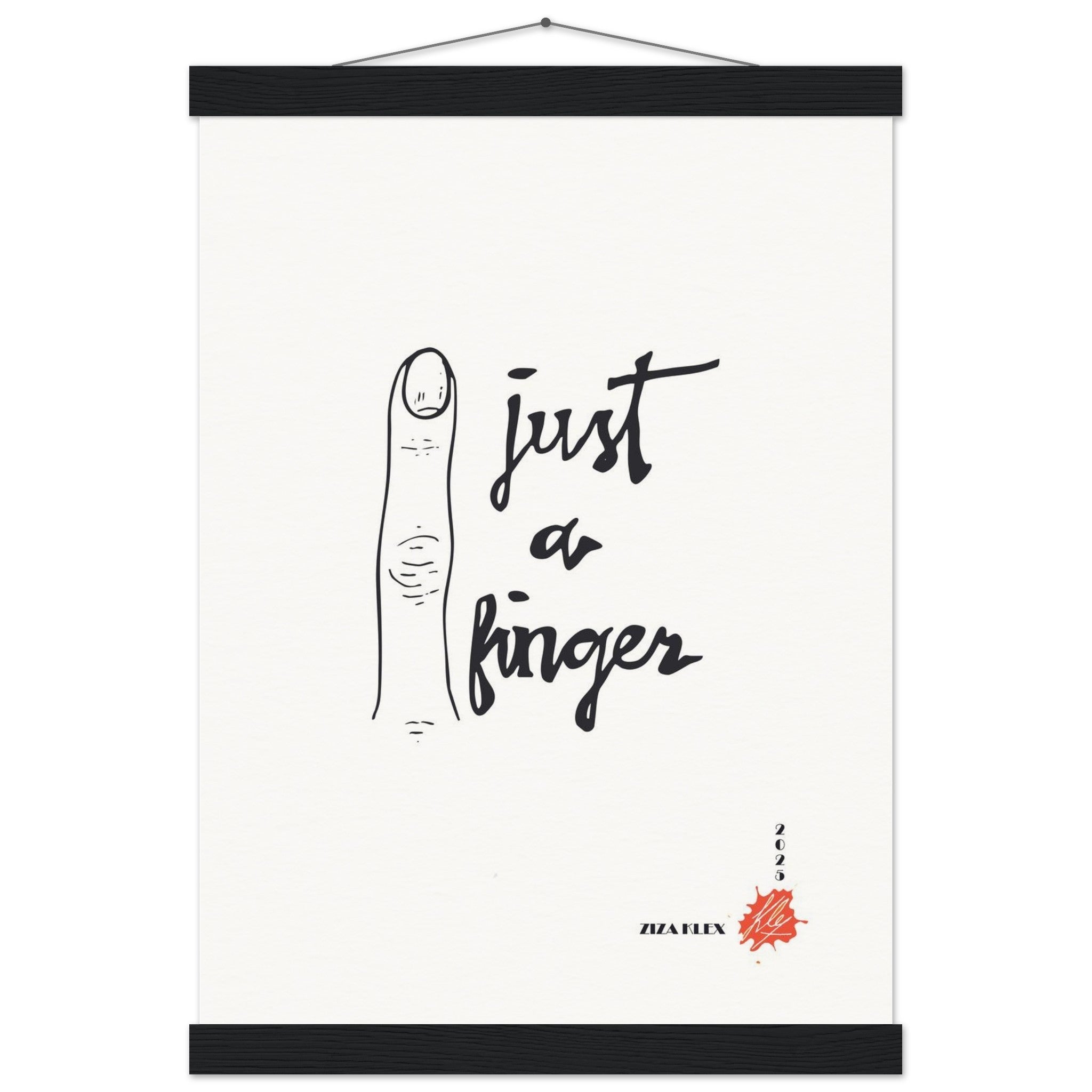 JUST A FINGER *white* - KLEX ART