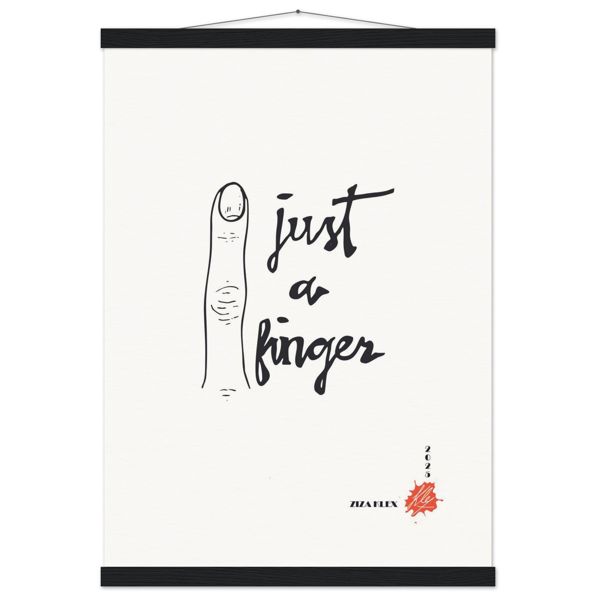 JUST A FINGER *white* - KLEX ART