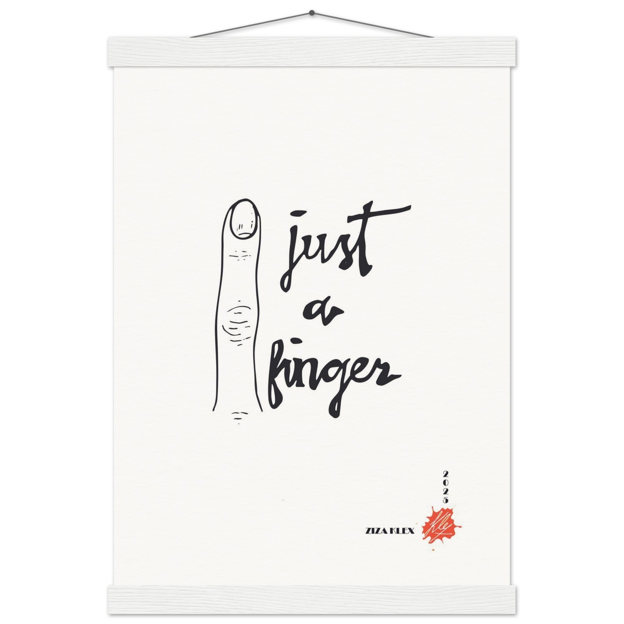 JUST A FINGER *white* - KLEX ART