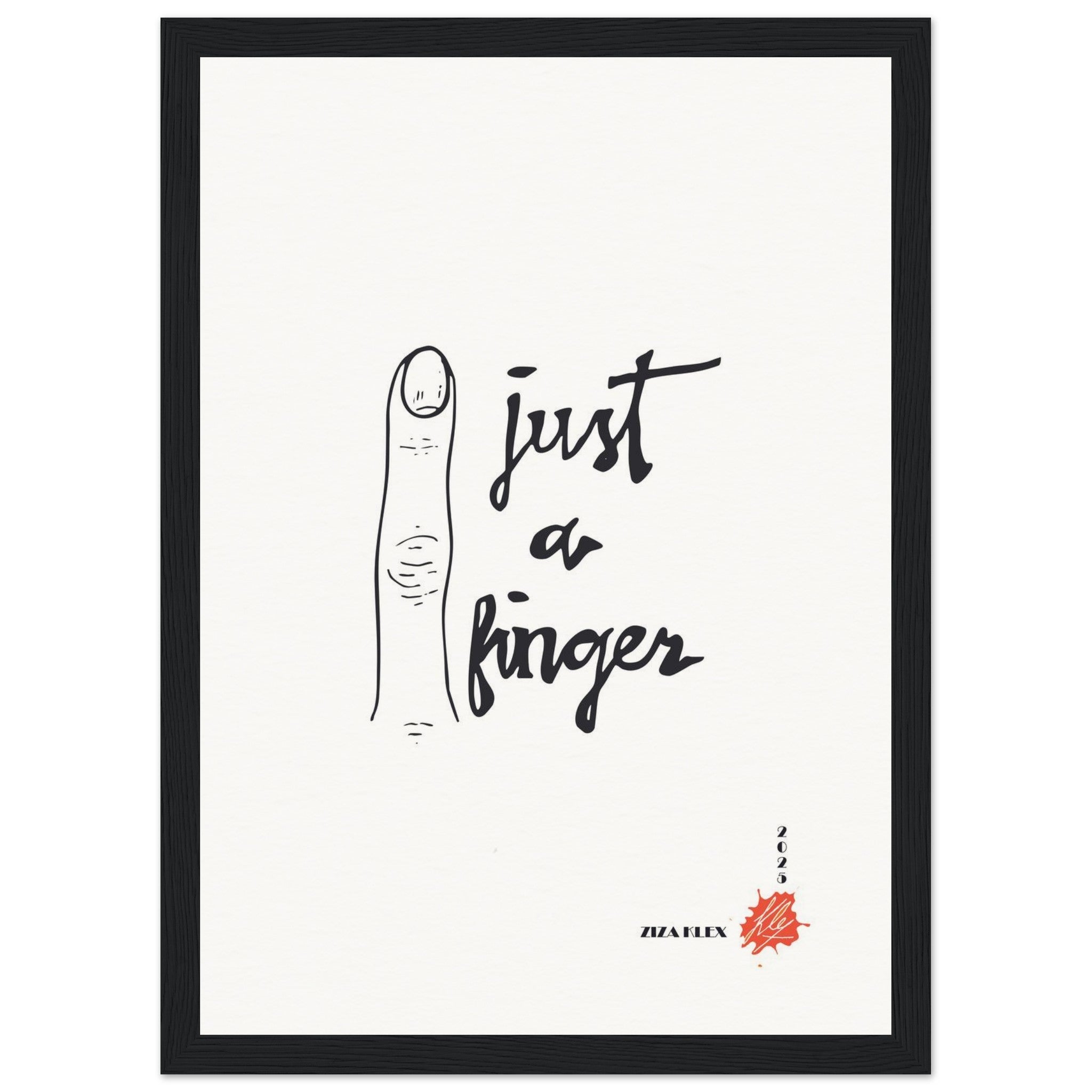 JUST A FINGER *white* - KLEX ART