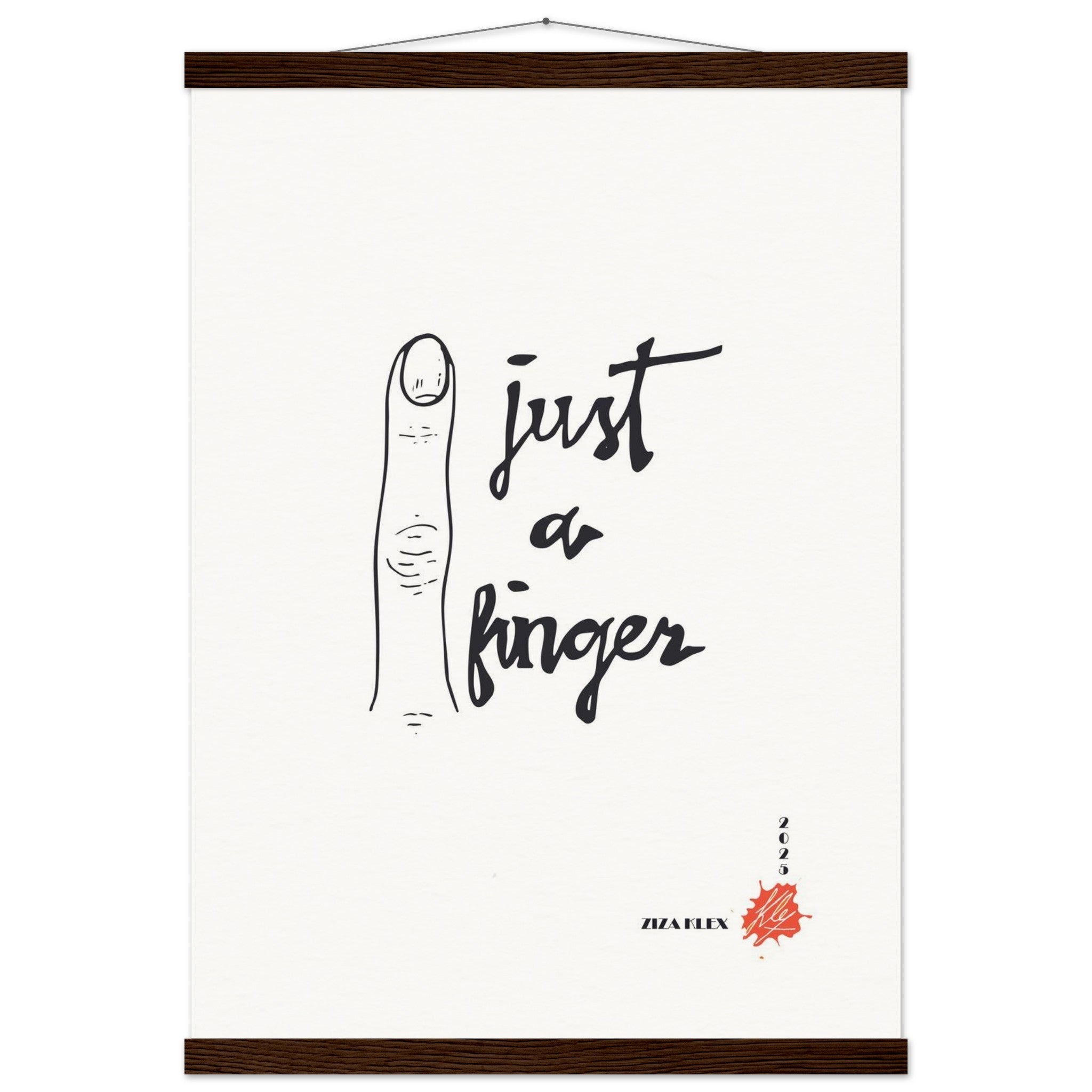 JUST A FINGER *white* - KLEX ART