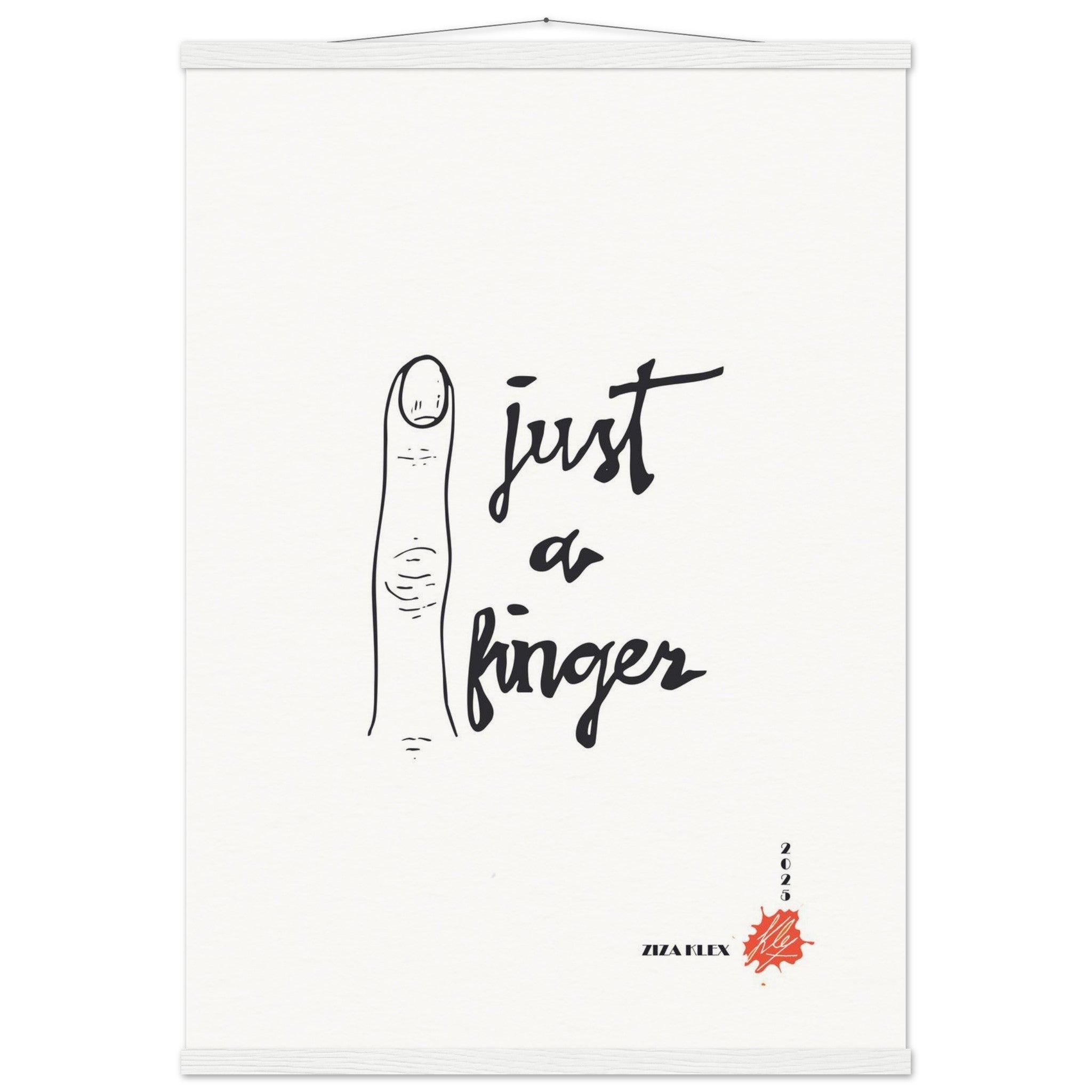 JUST A FINGER *white* - KLEX ART