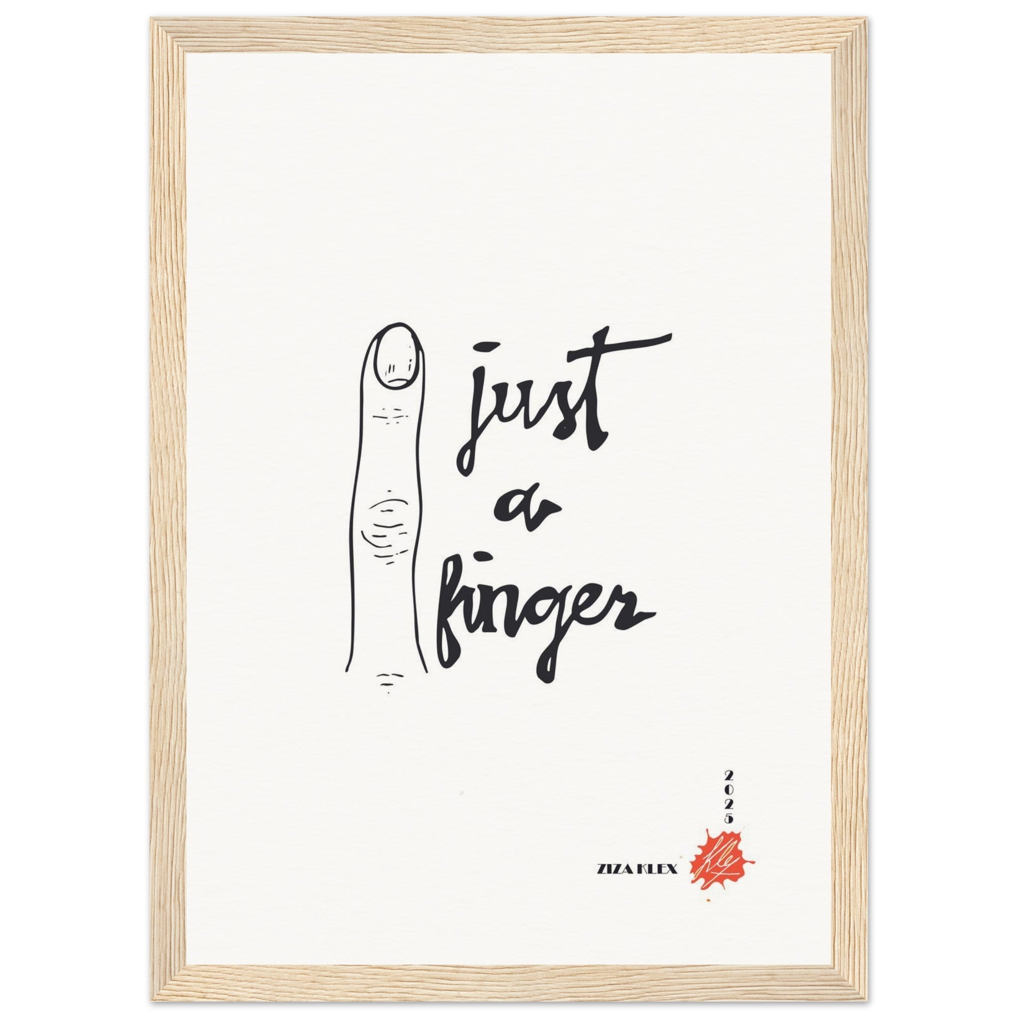 JUST A FINGER *white* - KLEX ART