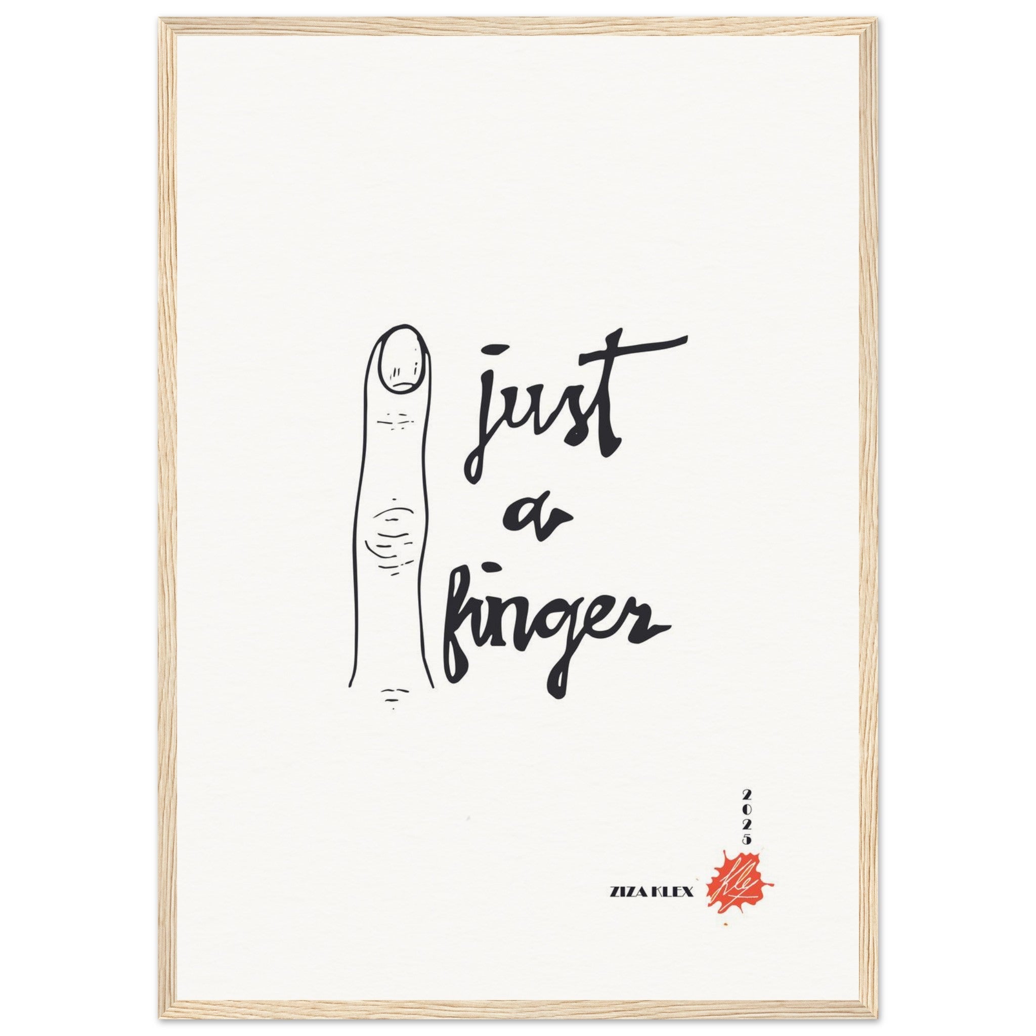 JUST A FINGER *white* - KLEX ART
