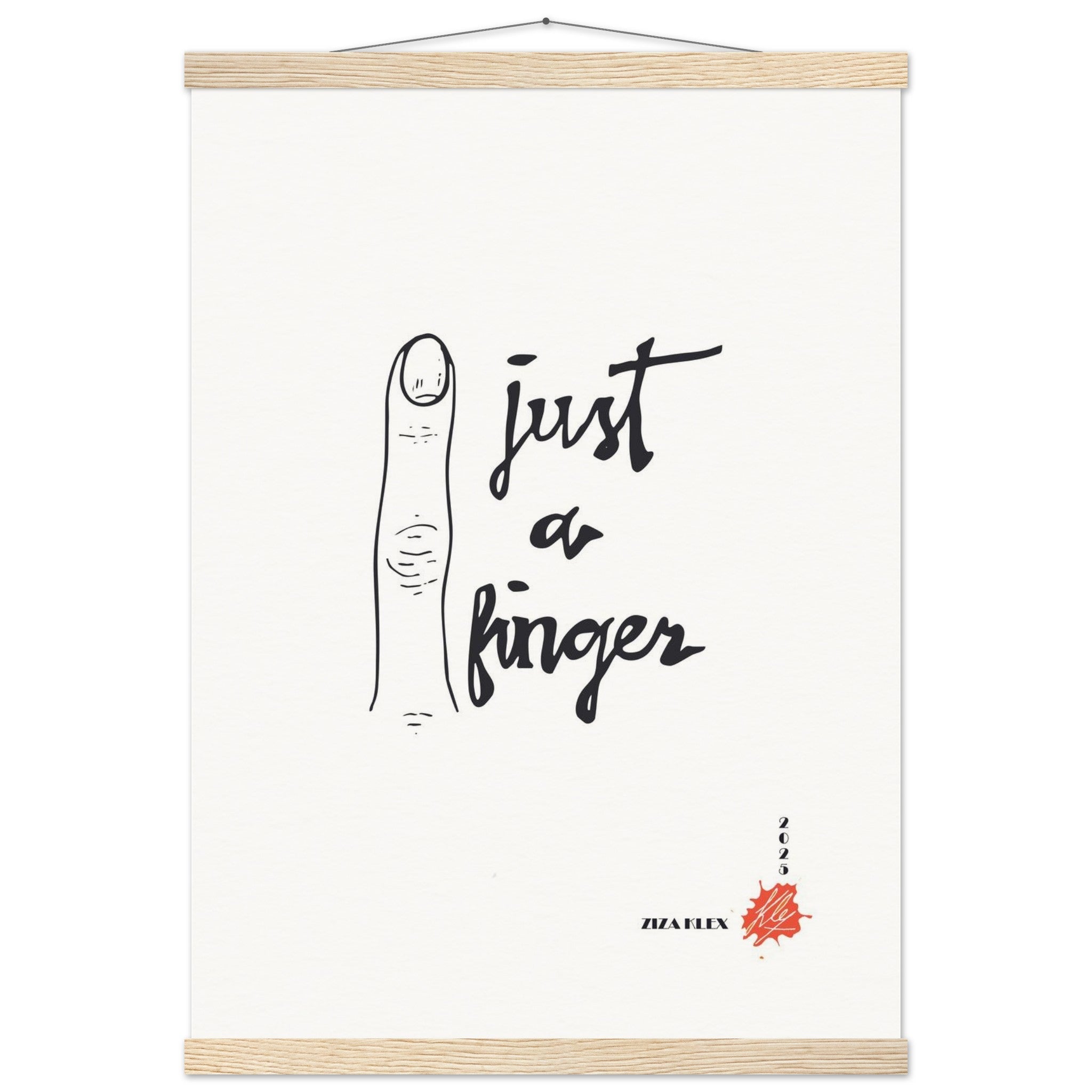 JUST A FINGER *white* - KLEX ART