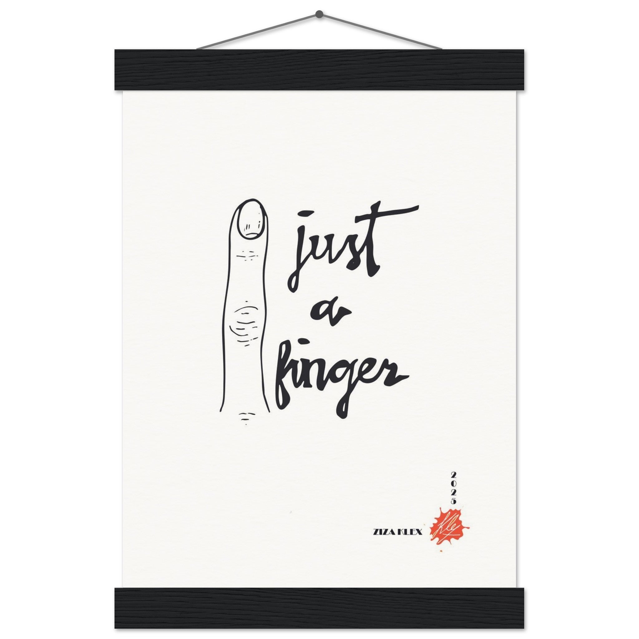 JUST A FINGER *white* - KLEX ART