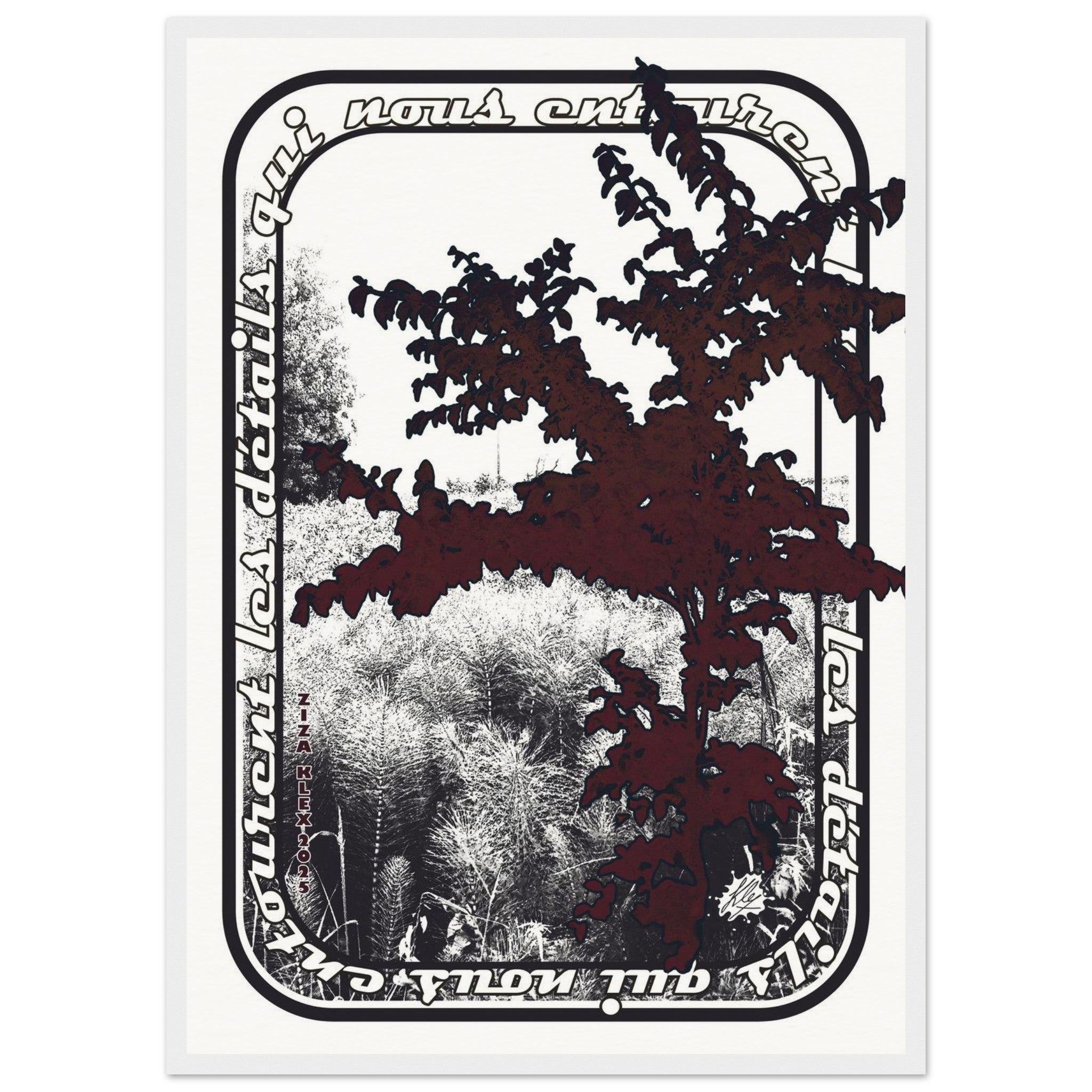 LES DETAILS *black & white & red* - KLEX ART