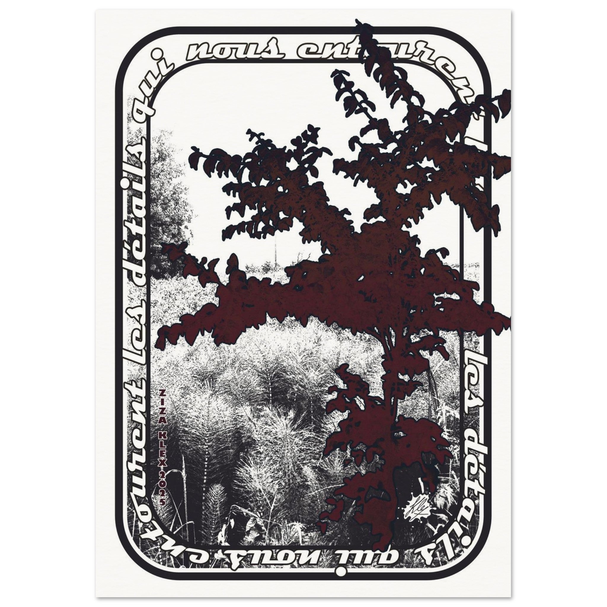 LES DETAILS *black & white & red* - KLEX ART