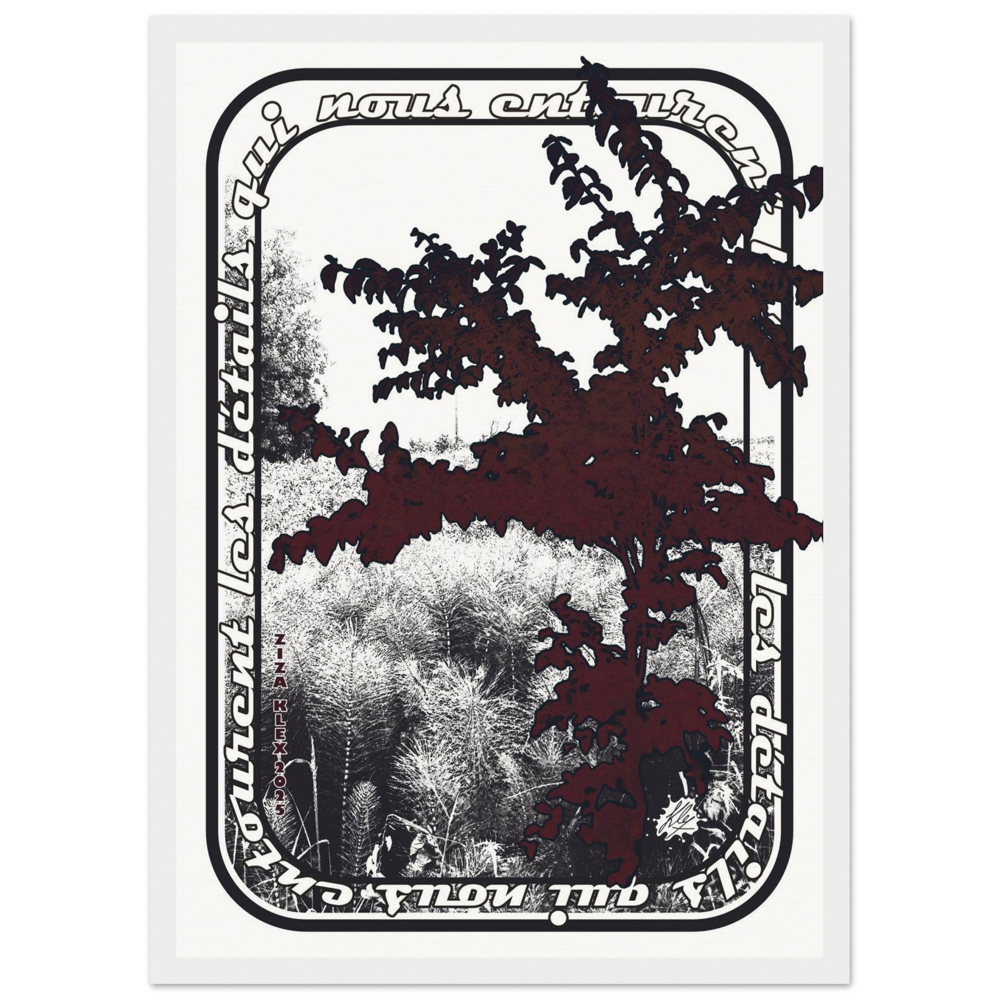 LES DETAILS *black & white & red* - KLEX ART