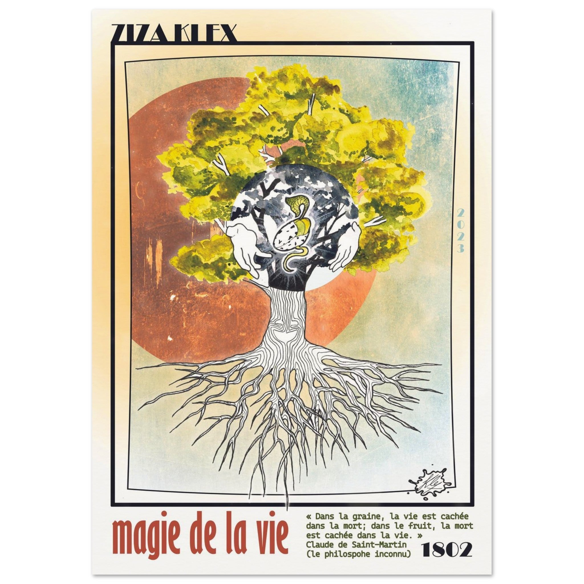 MAGIE DE LA VIE - Quality Art Print,21x29.7 cm / 8x12",earth,green,multicolored,Museum-Quality Matte Paper Poster,-,KLEX ART